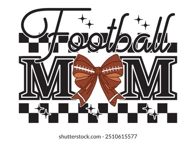 Soccer Mom EPS Retro Mama Coquette Bow T-shirt Design