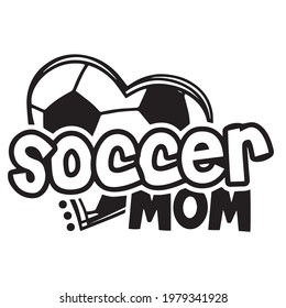 Soccer Mom Logo Inspirational Positive Quotes Stock Vector (Royalty ...