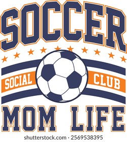 Soccer Mom Social Club vector design