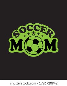 SOCCER MOM T shirt design - typography vector