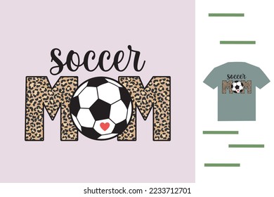 Fußball-Mutter-T-Shirt-Design 