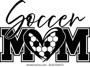 Soccer Mom vector art for crafters designers. Includes vector formats. Perfect for Cricut Illustrator projects, showing your soccer mom pride.