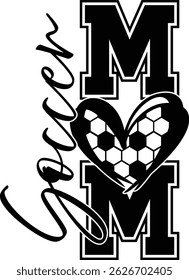 Soccer Mom vector art for crafters designers. Includes vector formats. Perfect for Cricut Illustrator projects, showing your soccer mom pride.
