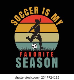 soccer is my favorite season with patches for t-shirts and other uses.