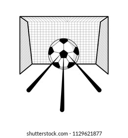 Soccer net and a ball