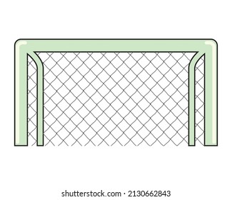 soccer net design over white