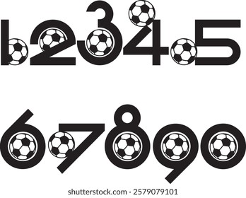 Soccer Numbers 1 2 3 4 5 6 7 8 9 0