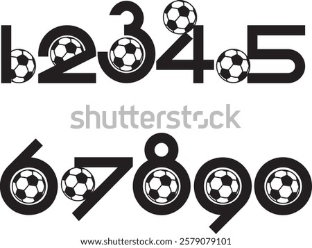 Soccer Numbers 1 2 3 4 5 6 7 8 9 0