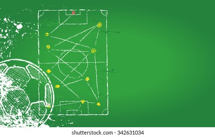 Soccer o. Football design template,free copy space, vector ,fictional artwork