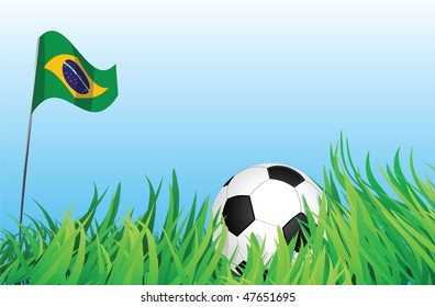 soccer on field, world cup theme-brazil