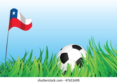 soccer on field, world cup theme-chile