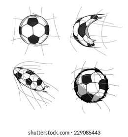 soccer on goal
