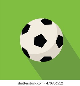 soccer on a grass illustration isolated in a green background