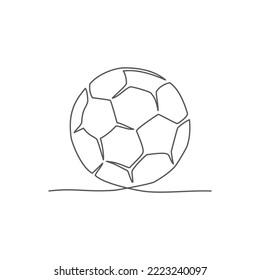 Soccer One line drawing on white background