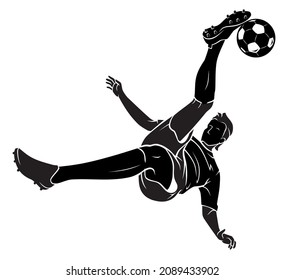 Soccer Overhead Kick, Player Silhouette