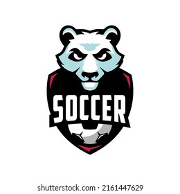 Entwürfe für Logo-Designvorlagen für Fußball-Panda