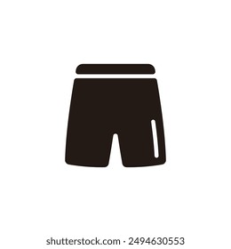 Soccer pants icon. Flat silhouette version.