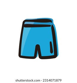Soccer pants - Soccer icon (Hand-drawn line, colored version)