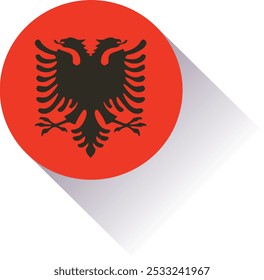 Banderín de fútbol con bandera de Albania



