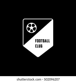 Soccer Pennant Flat Icon On Black Background