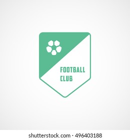 Soccer Pennant Green Line Icon On White Background