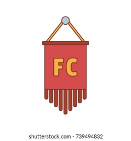 Soccer Pennant Icon Cartoon Illustration Soccer Stock Vector (Royalty ...