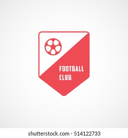Soccer Pennant Red Flat Icon On White Background