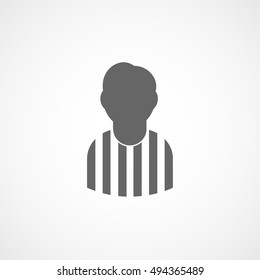 Soccer Person Flat Icon On White Background
