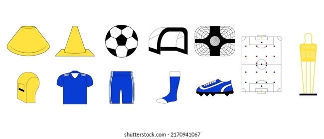 Soccer pictograms set vector illustration.