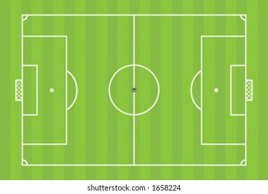 Soccer Pitch And Ball - Vector