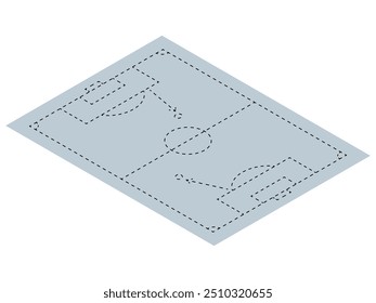 Futebol campo de futebol campo de campo ilustração vetor.