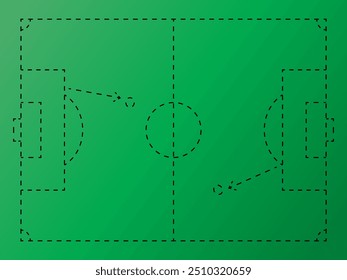 Futebol campo de futebol campo de campo ilustração vetor.