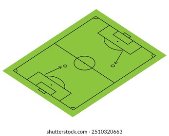 Futebol campo de futebol campo de campo ilustração vetor.