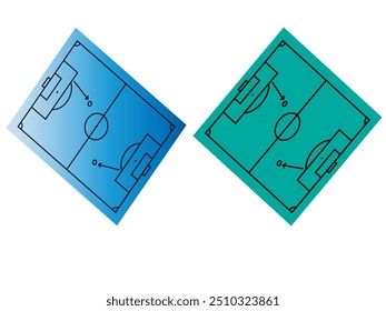 Futebol campo de futebol campo de campo ilustração vetor.