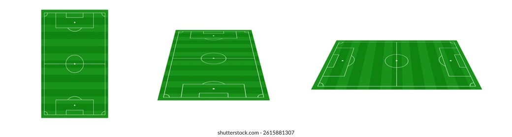 Soccer pitch vector. Football field 