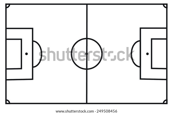 Soccer Plan Field Vector Stock Vector (Royalty Free) 249508456