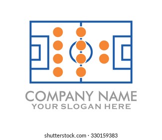 soccer plan instruct move strategy vector logo image icon