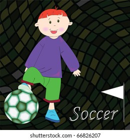 soccer player background, abstract vector art illustration