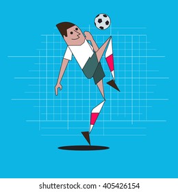 Soccer player with a ball.