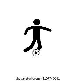 soccer player with a ball icon. Element of soccer icon for mobile concept and web apps. Detailed soccer player with a ball icon can be used for web and mobile. Premium icon on white background