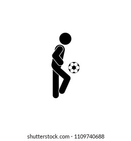 soccer player with ball icon. Element of soccer icon for mobile concept and web apps. Detailed soccer player with ball icon can be used for web and mobile. Premium icon on white background