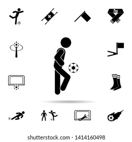 soccer player with ball icon. Universal set of football for website design and development, app development