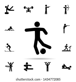 soccer player with a ball icon. Universal set of Sport for website design and development, app development