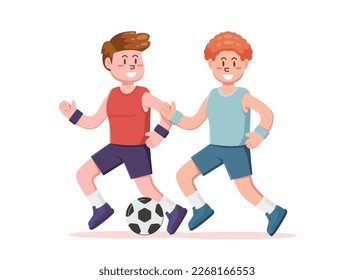 soccer player with the ball. playing football vector illustration