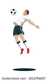 Soccer Player with Ball. Vector Illustration