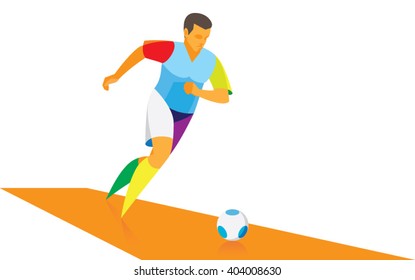 A soccer player begins to attack his team