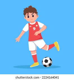 Soccer Player Boy Character Illustration