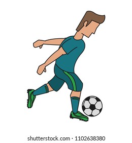 Soccer player cartoon