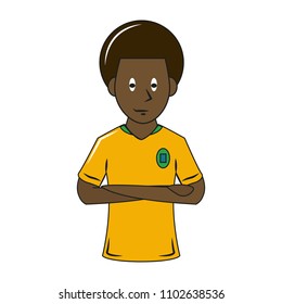 Soccer player cartoon