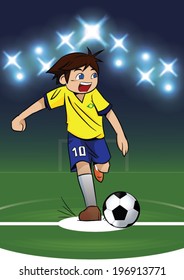 soccer player cartoon